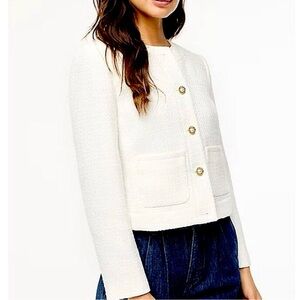 JCREW FACTORY | NWOT White Tweed Lady Jacket ✨